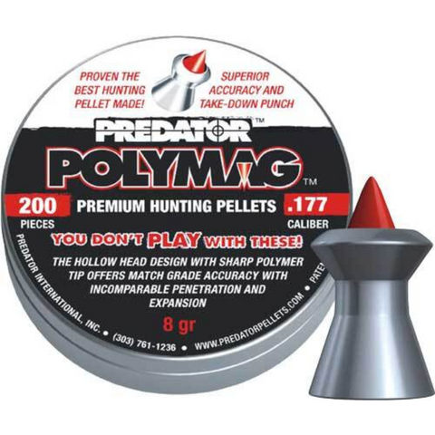 Кулі для пневматикиJSB Polymag 4,5mm 0,52g200шт\уп 8938 фото