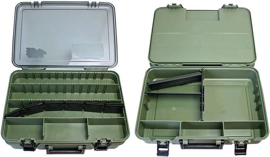 Ящик Meiho Versus VS-3070 380х270х120mm col. green camo 108432 фото Ящик Meiho Versus VS-3070 380х270х120mm col. green camo 108432 фото