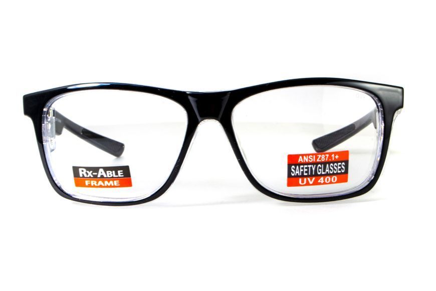 Окуляри під діоптрії Global Vision RX-T Сrystal Black (rx-able) (clear), прозорий в двокольоровій оправі 1RX-T-22 фото