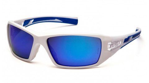 Очки защитные открытые Pyramex Velar White (ice blue mirror) синие зеркальные 2ВЕЛАР-Б90 фото