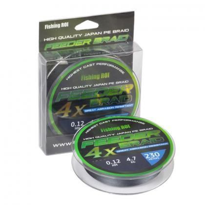 Шнур плетённый Fishing ROI Feeder Braid 4PE Black 230m 0,165mm 75093 фото