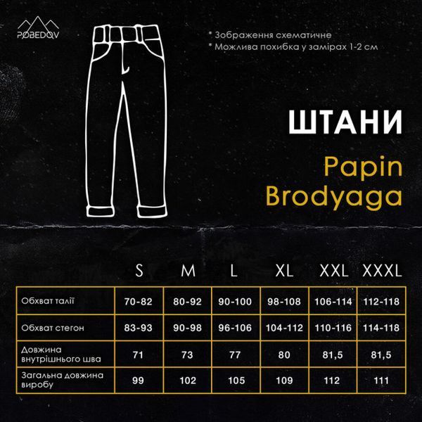 Брюки-карго Pobedov Papin Brodyaga (Черные XL) 109319 фото