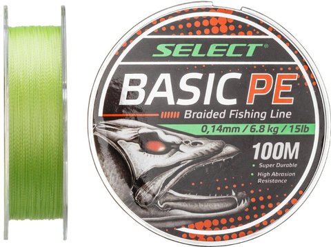 Шнур Select Basic PE Light Green 150m 0,12mm 24887 фото