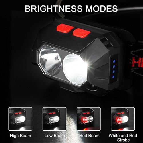 Ліхтар налобний PLD-SL02-XPG(white+red) Motion Sensor 105759 фото Ліхтар налобний PLD-SL02-XPG(white+red) Motion Sensor 105759 фото