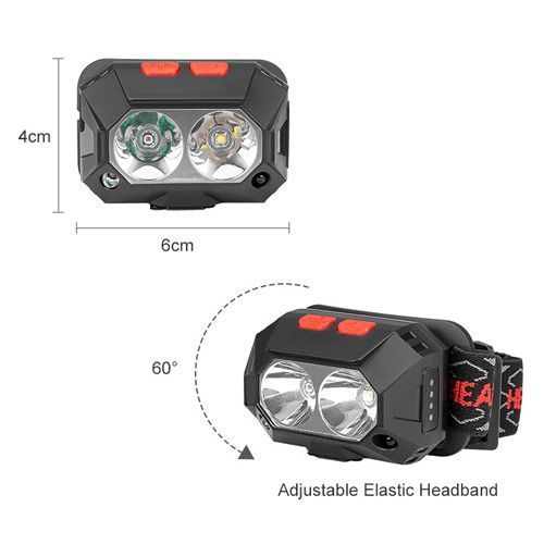 Ліхтар налобний PLD-SL02-XPG(white+red) Motion Sensor 105759 фото Ліхтар налобний PLD-SL02-XPG(white+red) Motion Sensor 105759 фото