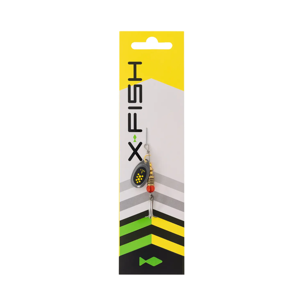 Блешня X-Fish Dark Side №1 2.5g Nikel black lime 111160 фото