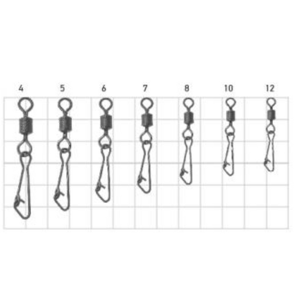 Вертлюг з застібкою Fishing ROI Impressed Rolling Swivel With Hooked Snap №10 78001 фото Вертлюг з застібкою Fishing ROI Impressed Rolling Swivel With Hooked Snap №10 78001 фото