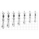 Вертлюг з застібкою Fishing ROI Impressed Rolling Swivel With Hooked Snap №10 78001 фото 1