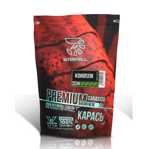 Прикормка InterKrill Премиум Карась-Конопля 1kg 78463 фото