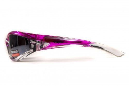 Очки защитные с уплотнителем Global Vision FlashPoint Pink-Silver (silver mirror) зеркальные серые 1ФЛЕШ-Ц20 фото