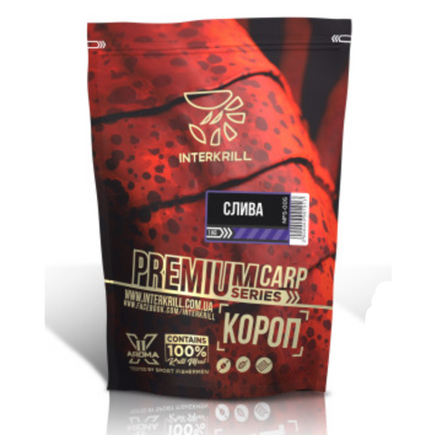 Прикормка InterKrill Премиум Карп-Слива 1kg 78464 фото