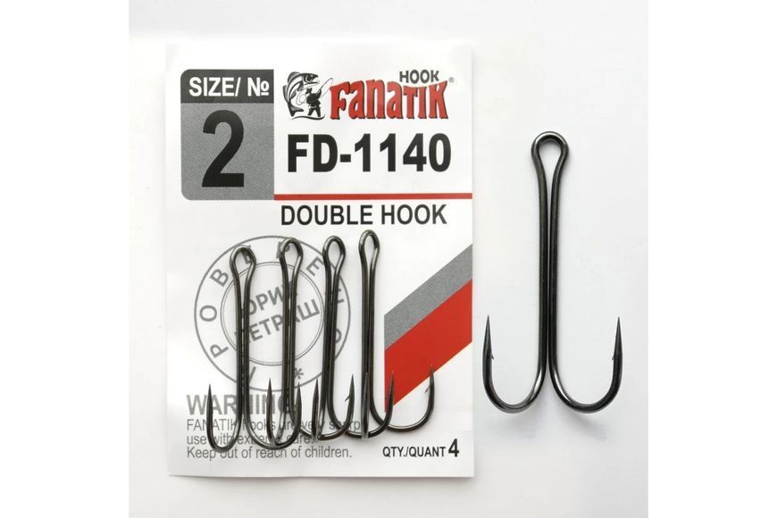 Крючок двойной Fanatik FD-1140 №6 75302 фото