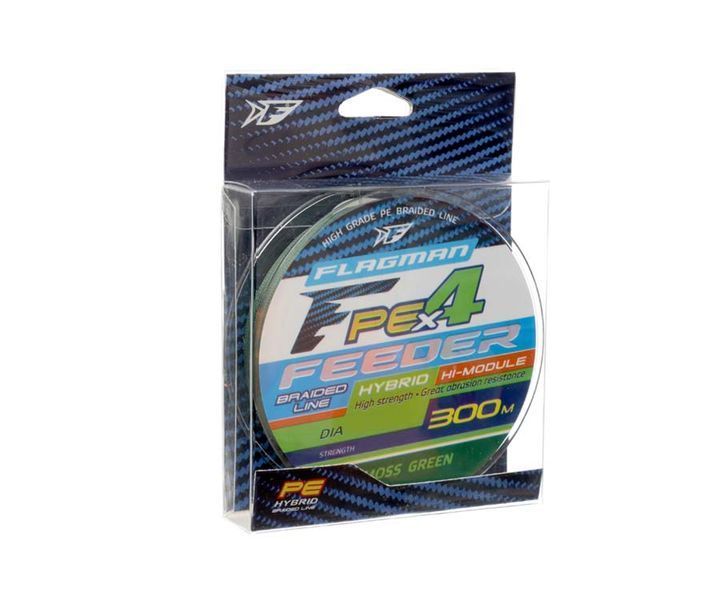 Шнур Flagman PE Hybrid X4 Feeder Moss Green 300m 0,12mm 76023 фото