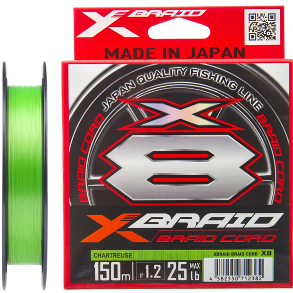 Шнур YGK X-Braid Braid Cord X8 150m #0.6/0.128mm 14lb/6.3kg 111409 фото Шнур YGK X-Braid Braid Cord X8 150m #0.6/0.128mm 14lb/6.3kg 111409 фото