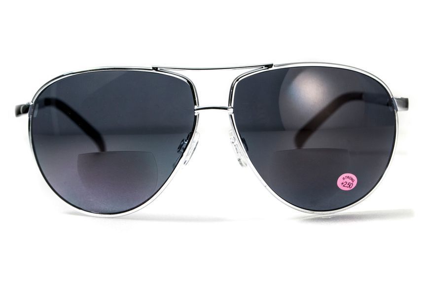 Бифокальные защитные очки Global Vision Aviator Bifocal (+2.0) (gray) серые 1АВИБИФ-Д2.0 фото