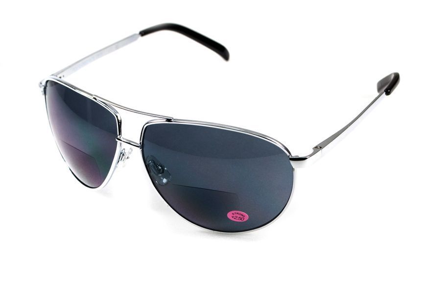 Бифокальные защитные очки Global Vision Aviator Bifocal (+2.0) (gray) серые 1АВИБИФ-Д2.0 фото