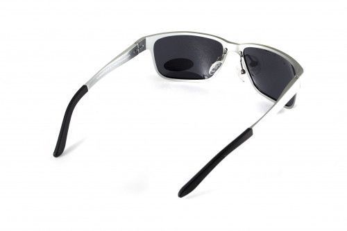 Окуляри поляризаційні BluWater Alumination-2 Silver Polarized (gray) чорні в сріблястій оправі 4АЛЮМ2-С20П фото