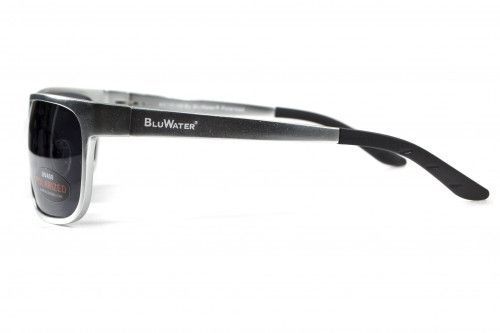 Окуляри поляризаційні BluWater Alumination-2 Silver Polarized (gray) чорні в сріблястій оправі 4АЛЮМ2-С20П фото