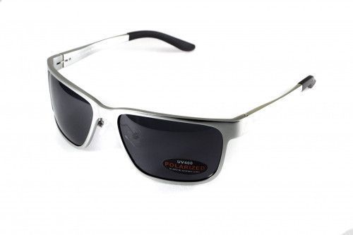 Окуляри поляризаційні BluWater Alumination-2 Silver Polarized (gray) чорні в сріблястій оправі 4АЛЮМ2-С20П фото