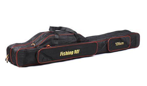 Чохол для вудлищ Fishing ROI 2-кармана 3-секції 135см Black 9944 фото