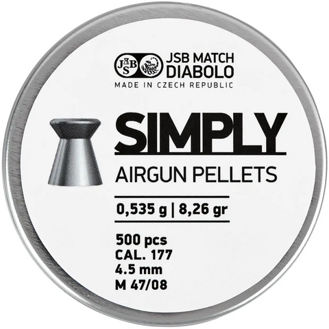 Кулі для пневматики JSB Dіabolo Sіmply 500шт, 0,535g, 4,5mm 8400 фото