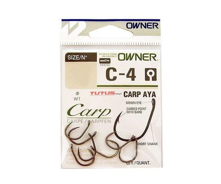 Крючки Owner Carp Aya 50924-08 №08 &Oslash;0,81мм 9шт. Black 109416 фото